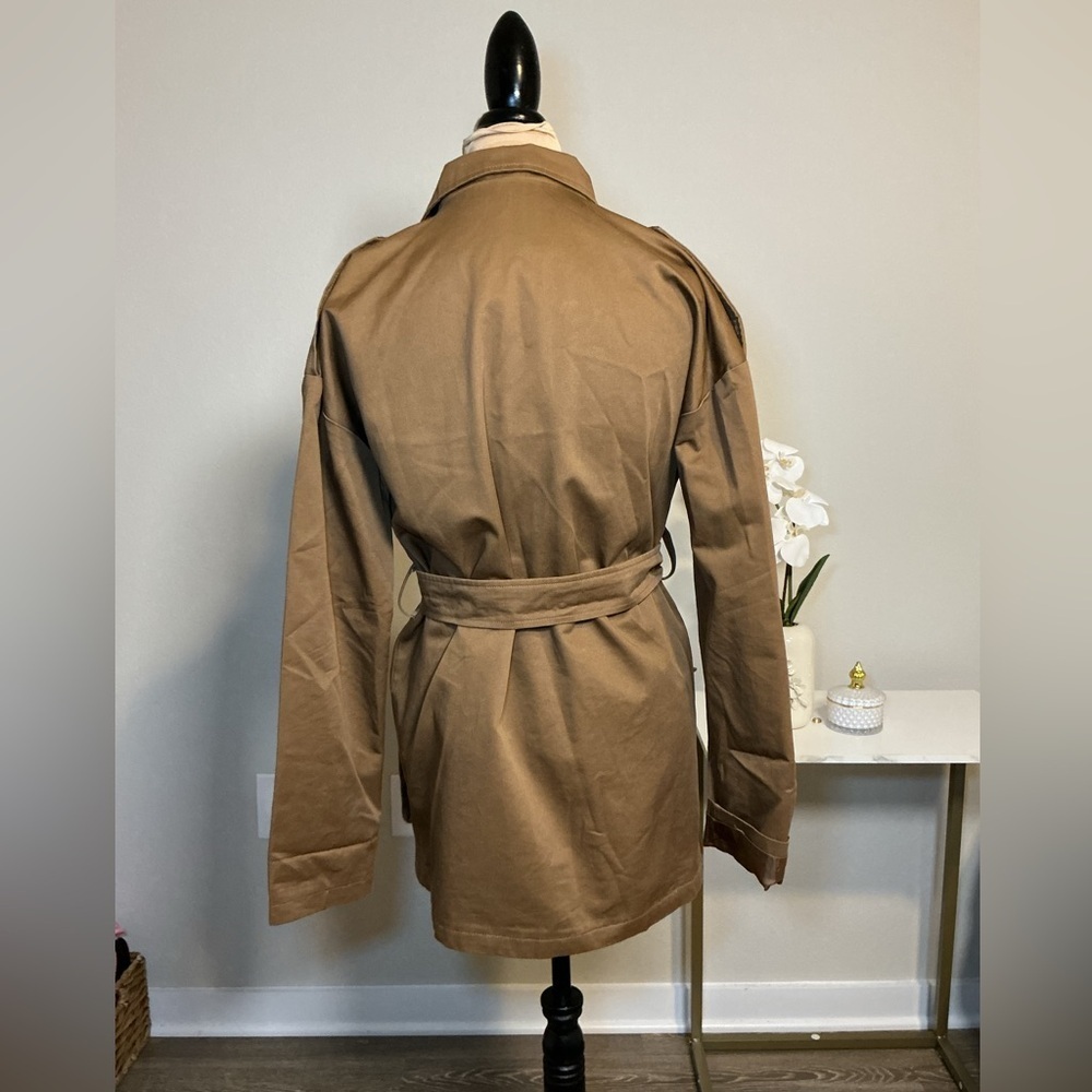 Naked Wardrobe Women's Brown Belted Jacket - Picture 2 of 6